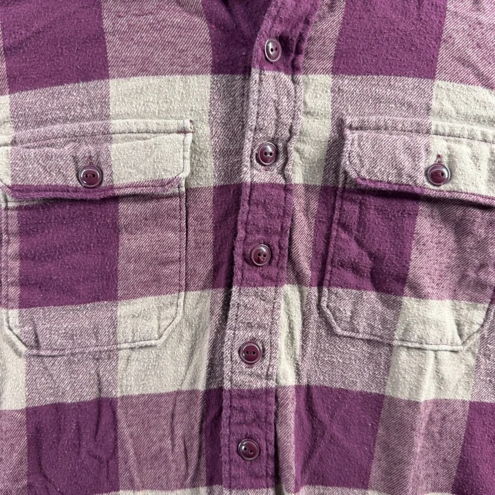 GAP Kids Boys XL 12 Red Plaid Flannel Button Down Long Sleeve Shirt Cotton